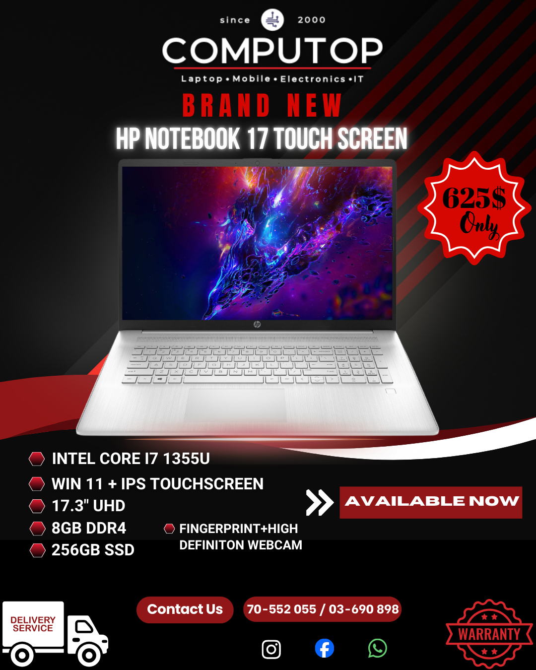 HP Notebook 17 Touch Screen